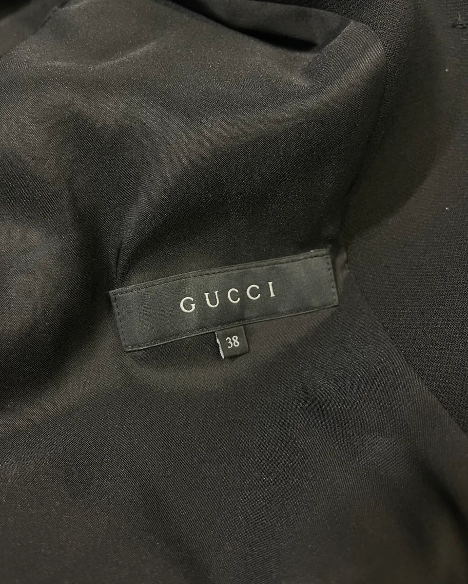 2010s Gucci Leopard Collar Black Wool Jacket MaMdIxK 9