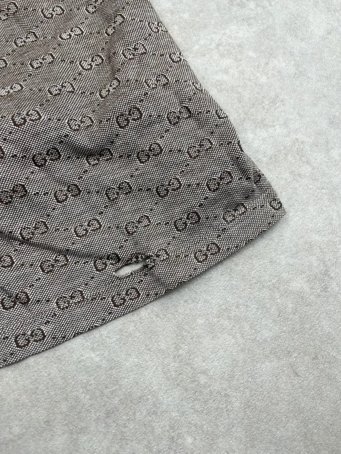 2010s Gucci Monogram Brown Polo Shirt RkwChMa 5