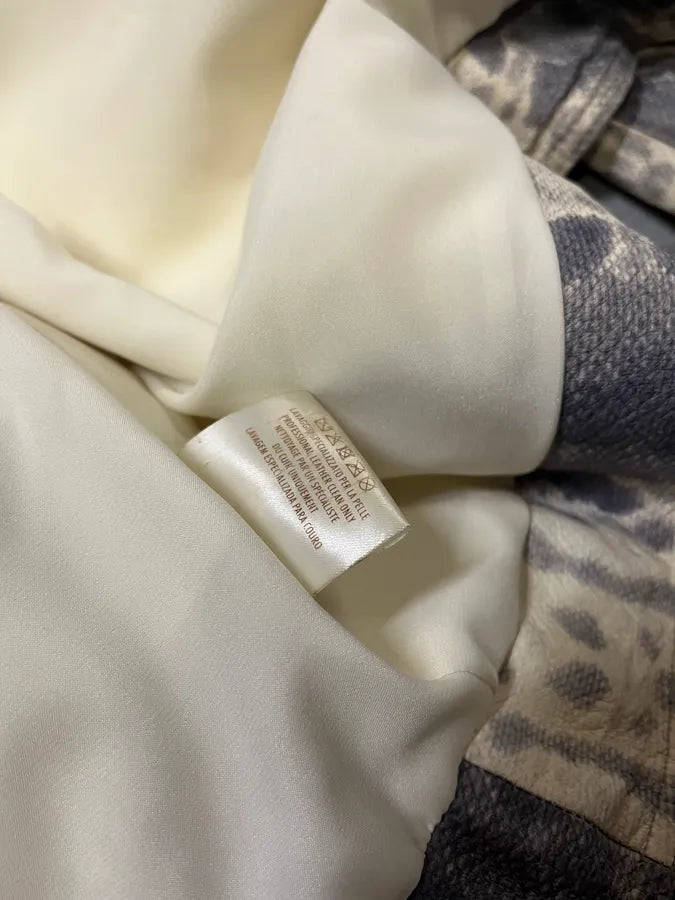 2010s Gucci Python Effet Beige Leather Jacket by Frida Giannini tGhoHRV 12