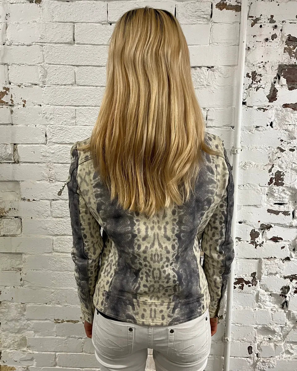 SS2013 Gucci Python Effet Beige Leather Jacket by Frida Giannini tGhoHRV 2