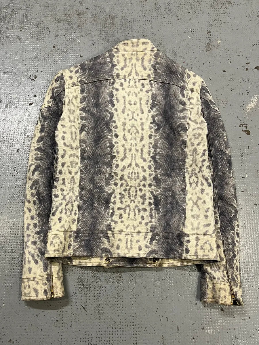 SS2013 Gucci Python Effet Beige Leather Jacket by Frida Giannini tGhoHRV 8