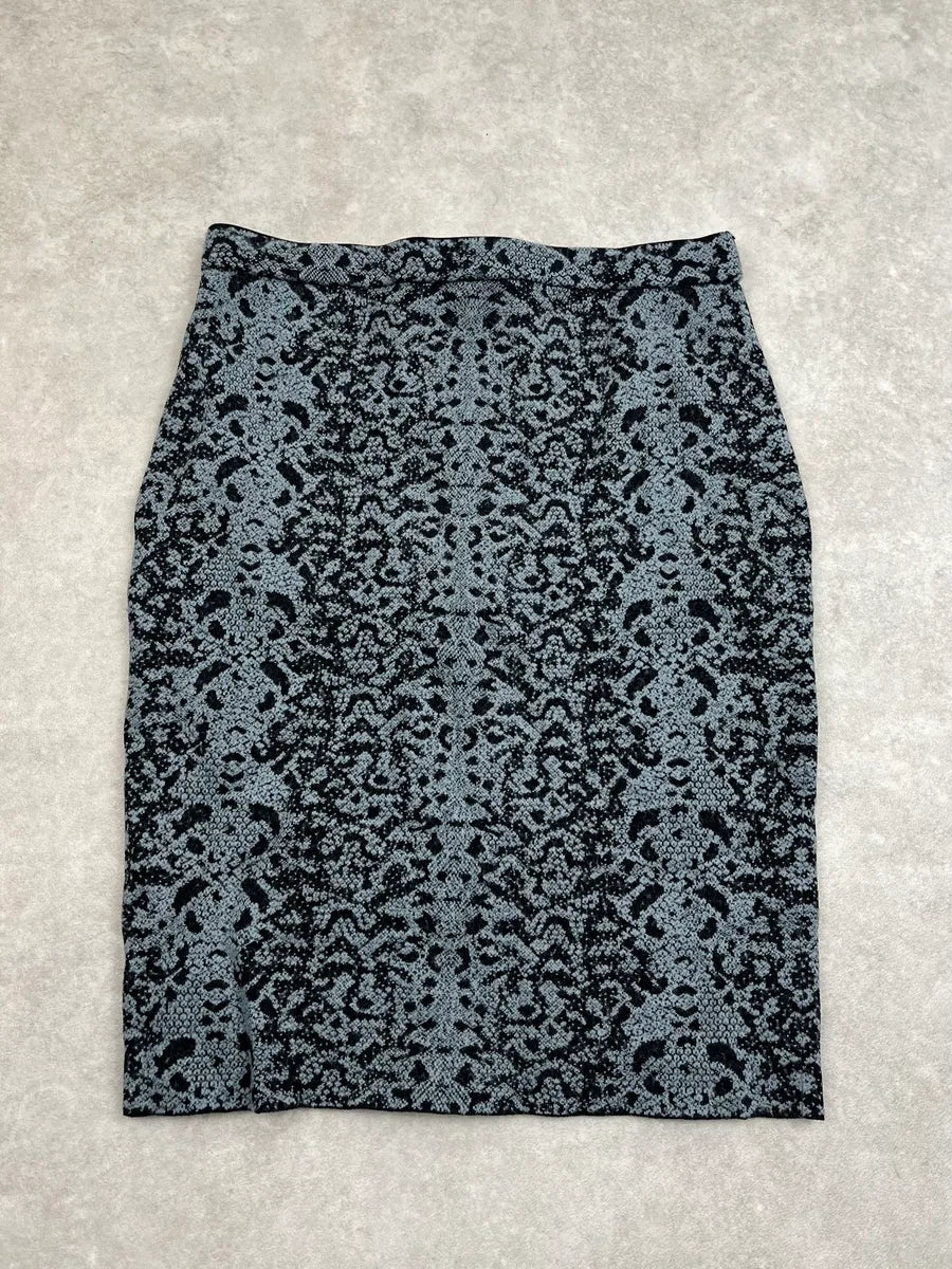 2010s Gucci Python Print Grey Wool Skirt by Frida Giannini IiUqDBe 0