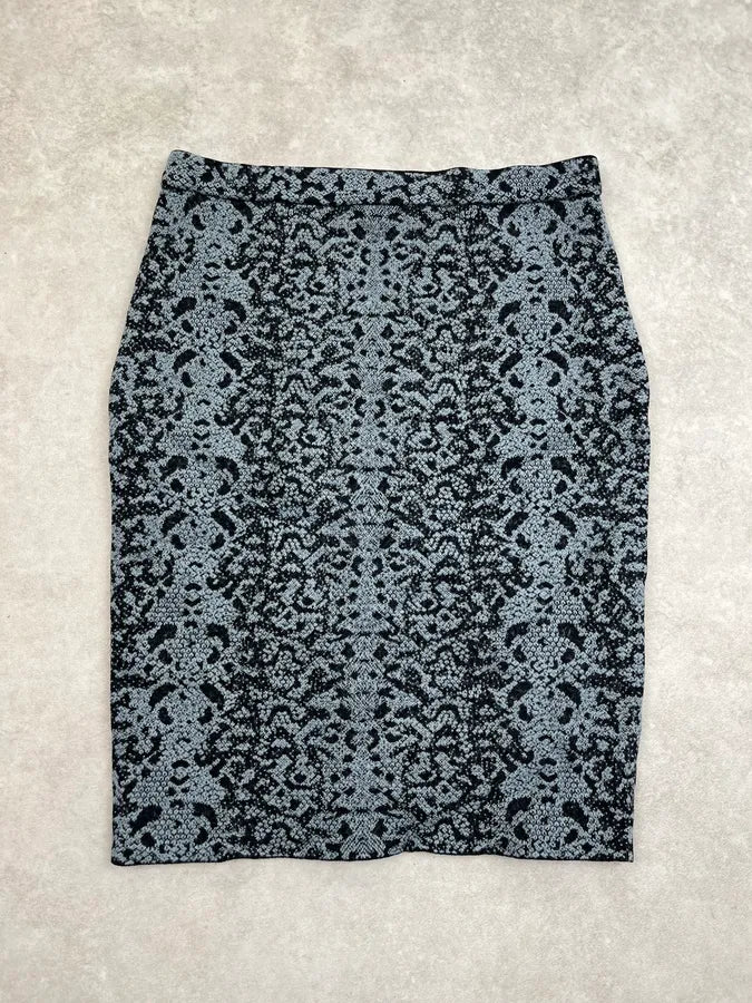 2010s Gucci Python Print Grey Wool Skirt by Frida Giannini IiUqDBe 6
