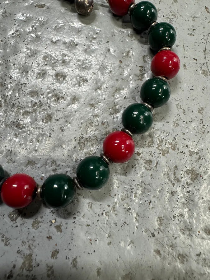 2010s Gucci Red & Green Wood Beaded Adjustable Closure Bracelet qkuLsKu 4