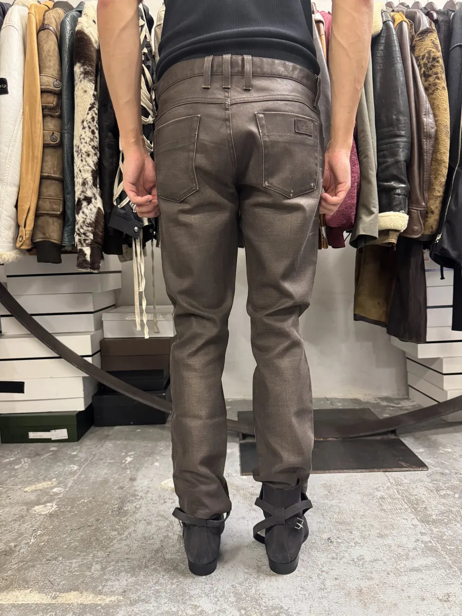 2010s Gucci Signature Brown Eroded Slim Denim Jeans WvfBGaN 2