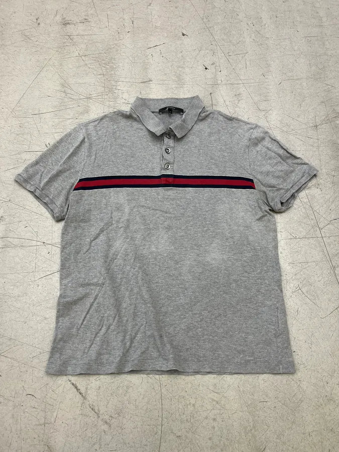 2010s Gucci Striped Grey Polo Shirt UlmrQjT 2