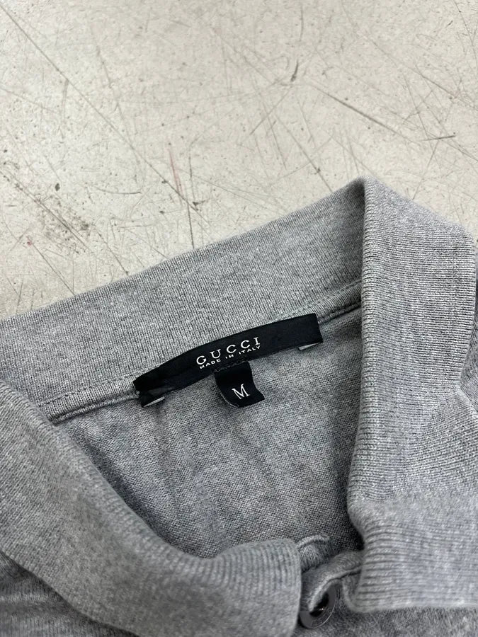 2010s Gucci Striped Grey Polo Shirt UlmrQjT 7