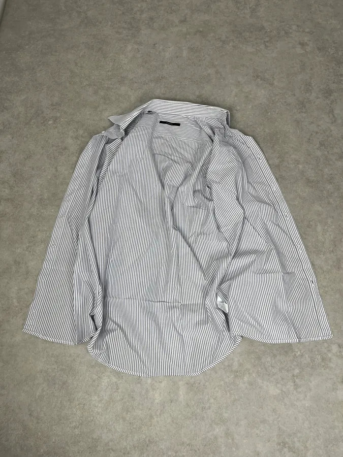 2010s Gucci White & Blue Striped Classy Shirt IGpyppH 6