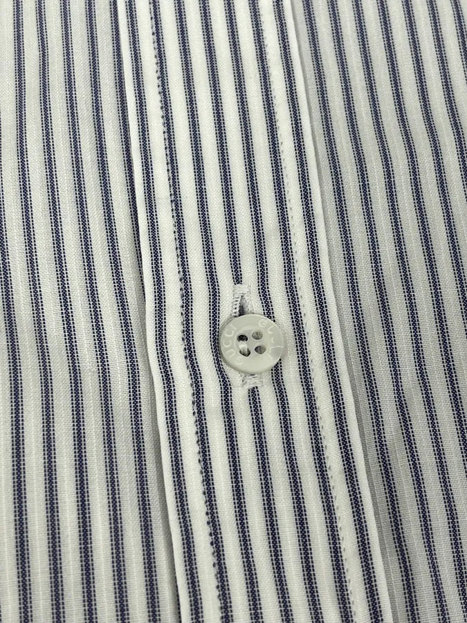2010s Gucci White & Blue Striped Classy Shirt IGpyppH 9