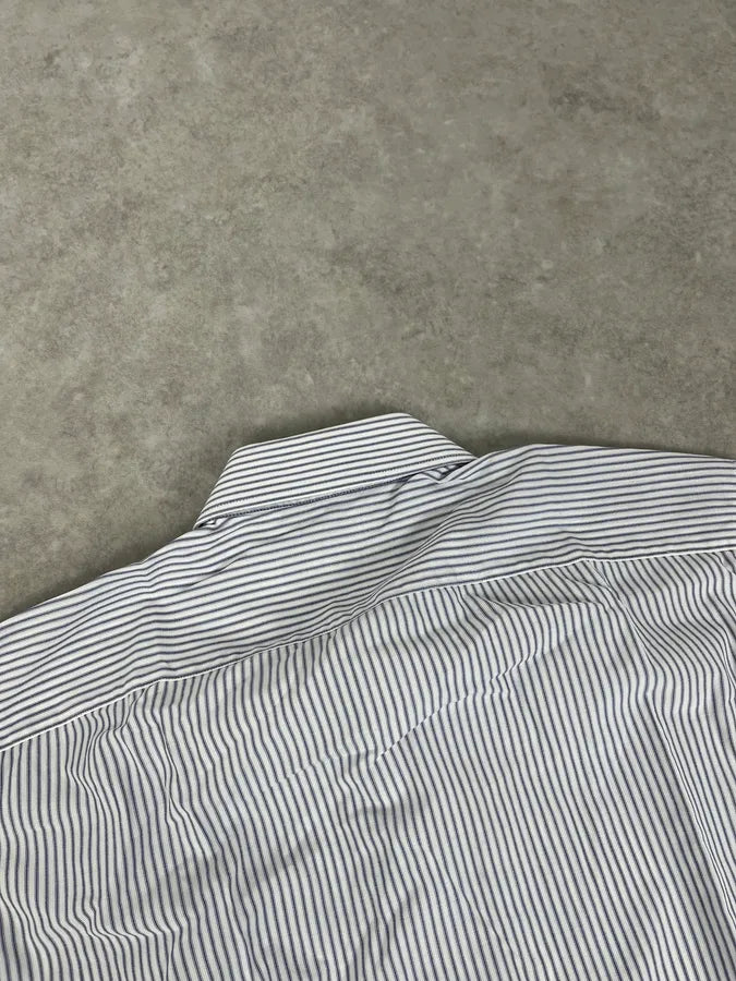 2010s Gucci White & Blue Striped Classy Shirt IGpyppH 8