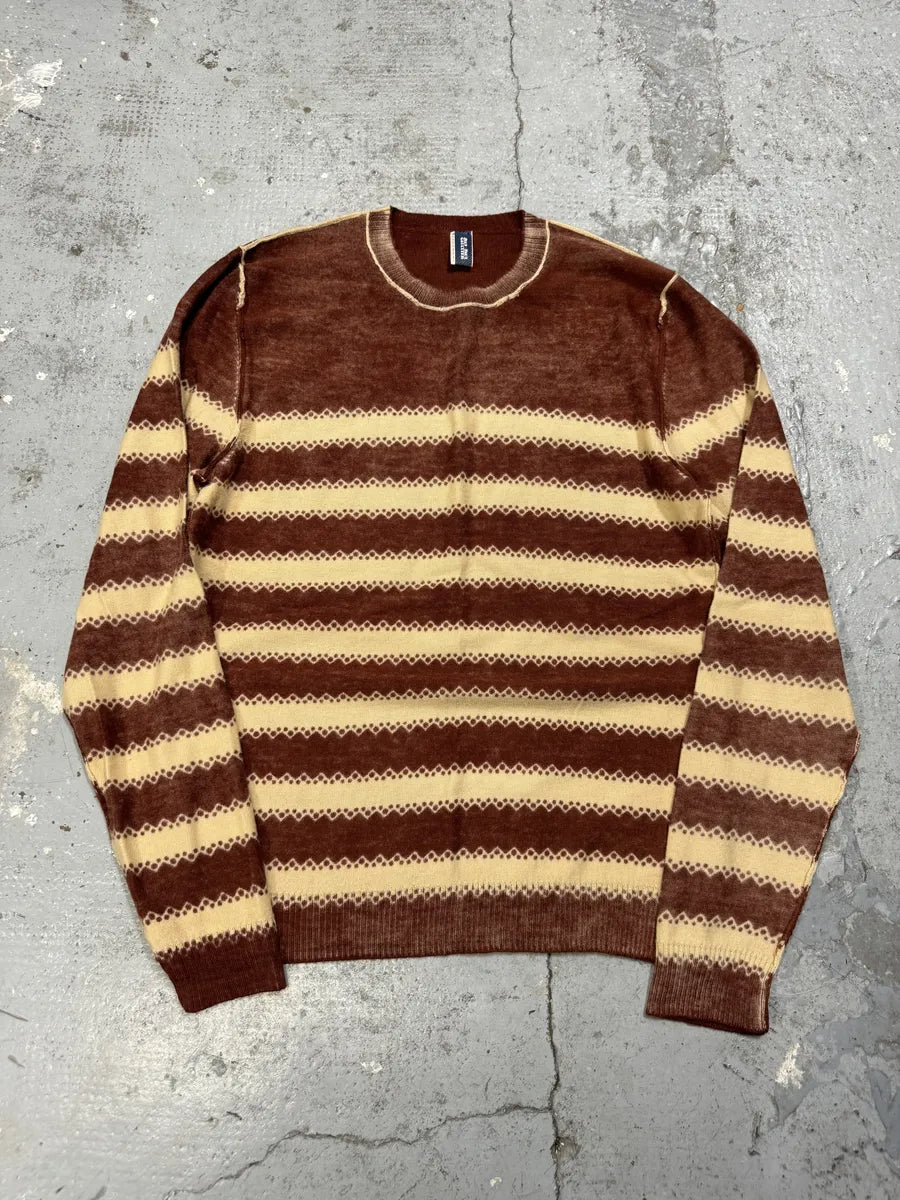 2010s Jean Paul Gaultier Red & White Wool Striped Sweater jPsMIMQ 0