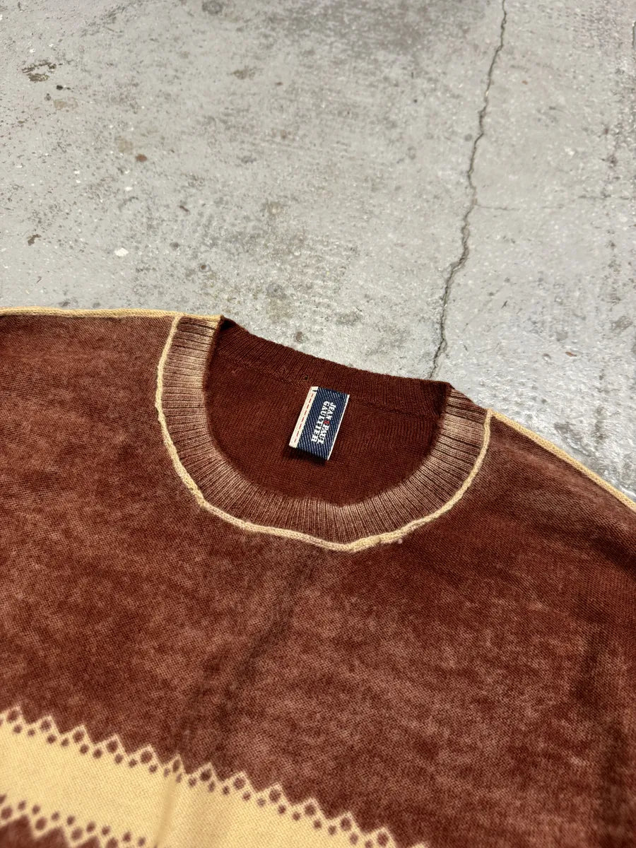 2010s Jean Paul Gaultier Red & White Wool Striped Sweater jPsMIMQ 7