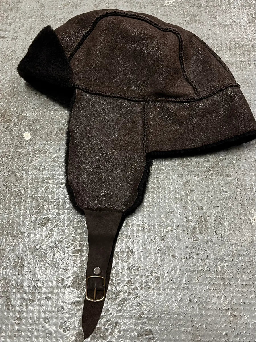 2010s Jil Sander Brown Leather Chapka RPxAEGV 0