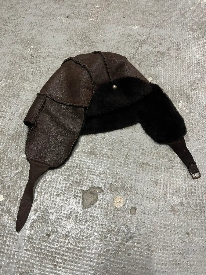 2010s Jil Sander Brown Leather Chapka RPxAEGV 11