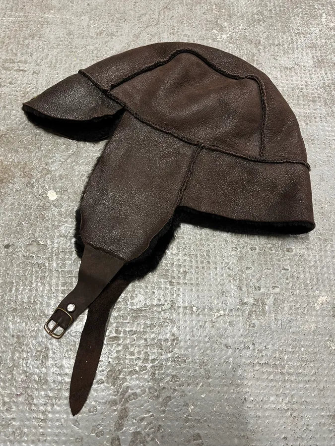 2010s Jil Sander Brown Leather Chapka RPxAEGV 5