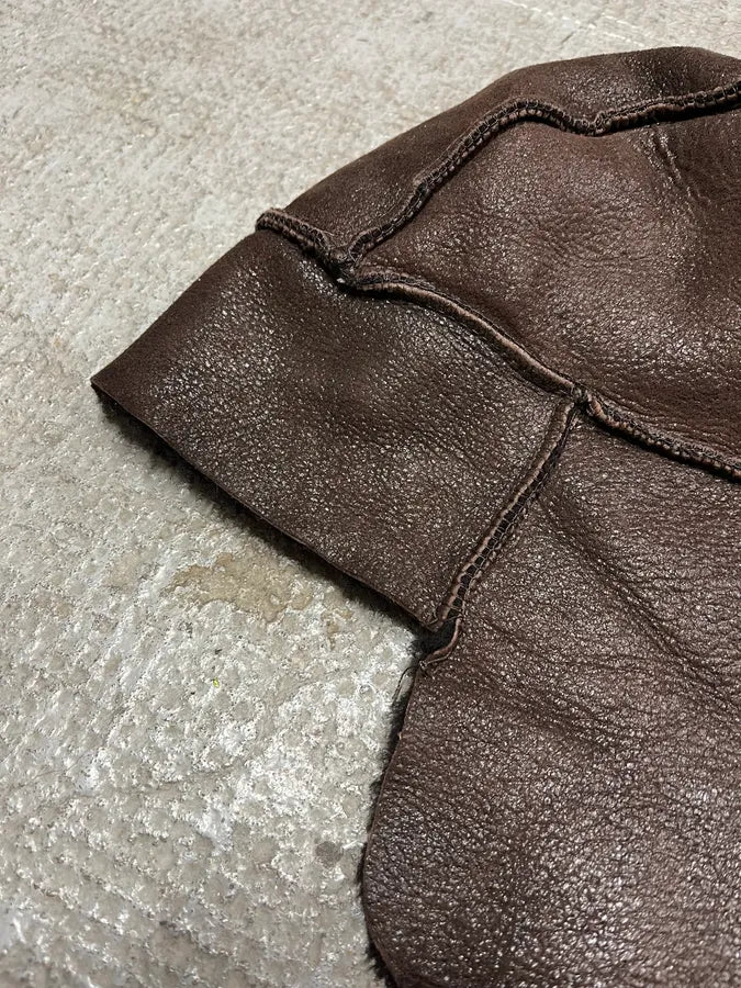 2010s Jil Sander Brown Leather Chapka RPxAEGV 6