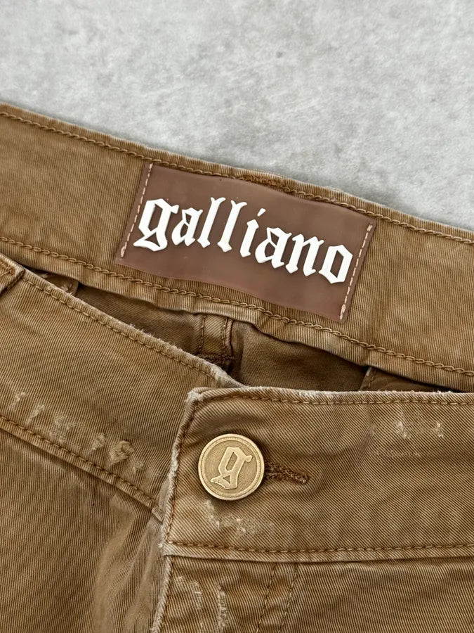2010s John Galliano Skinny Beige UK Flag Pocket Pants qiOsCug 10