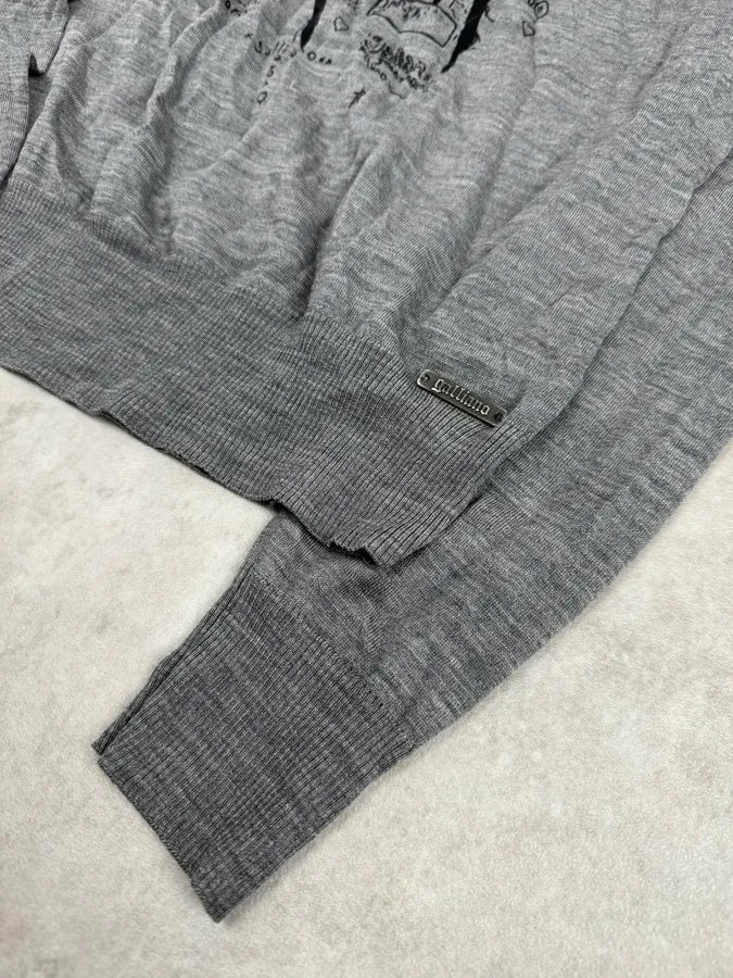 2010s John Galliano Black & Grey Abstract USA Sweater ZBqxRIa 3