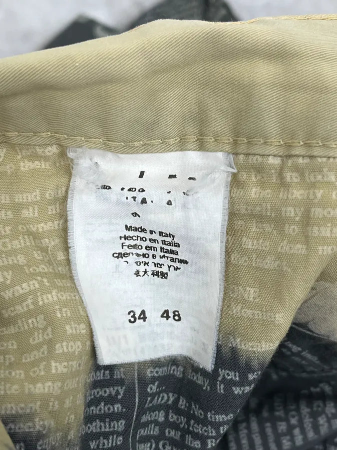 2010s John Galliano Black & Yellow Newspapers Magazine Shorts xaDtPSK 10