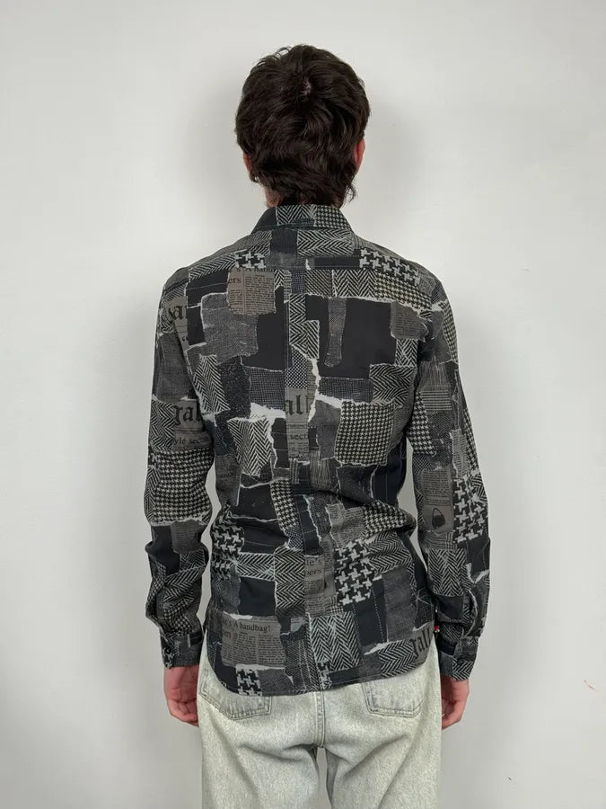 2010s John Galliano Black Magazine Gazette Shirt mwzwWPk 2