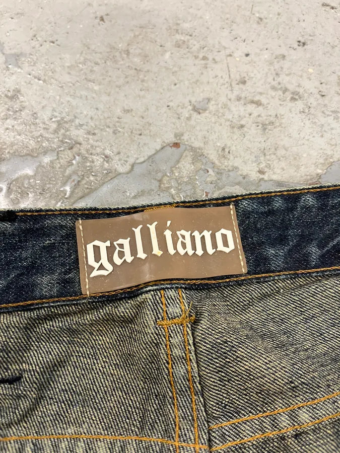 2010s John Galliano Blue Faded Denim Jeans ptIUuiy 10