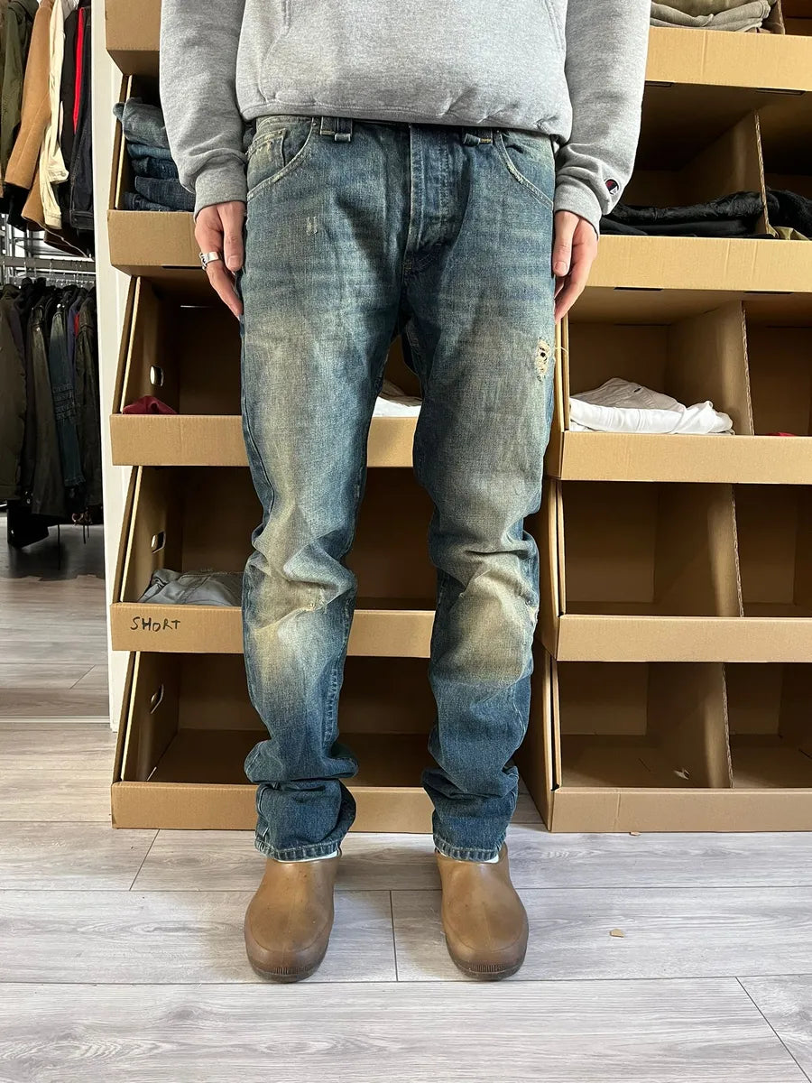 2010s John Galliano Blue Faded Denim Jeans ptIUuiy 3