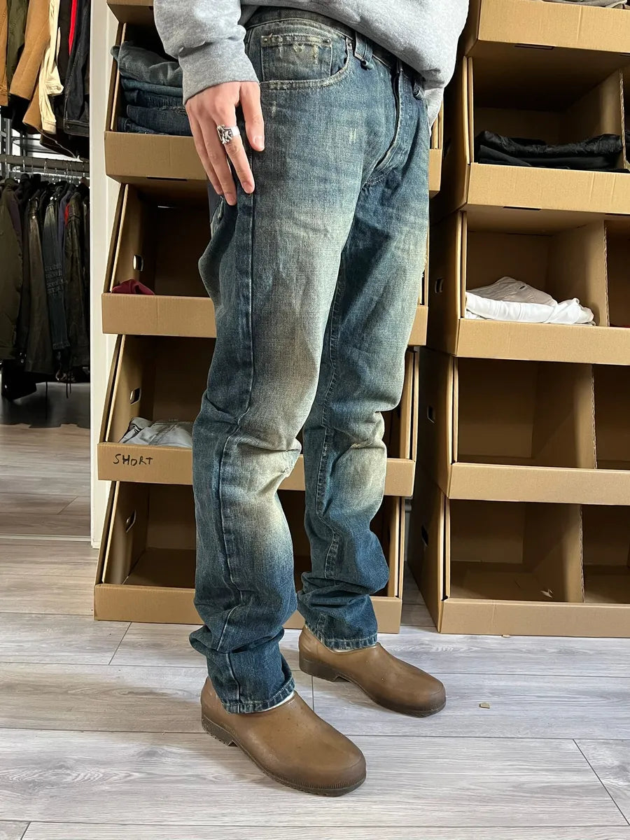 2010s John Galliano Blue Faded Denim Jeans ptIUuiy 5