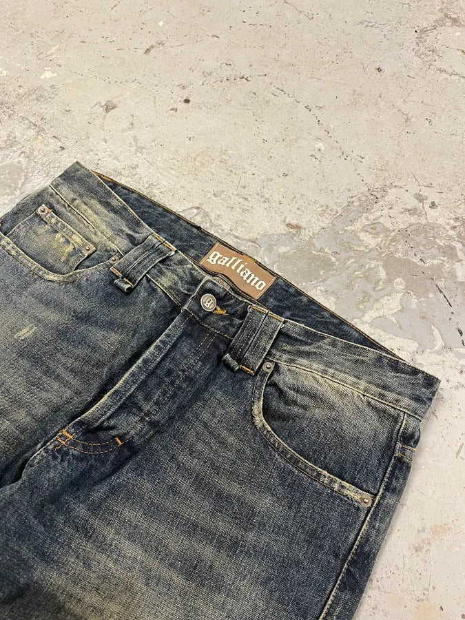 2010s John Galliano Blue Faded Denim Jeans ptIUuiy 6