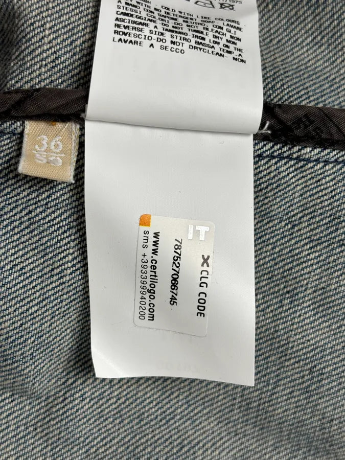 SS2011 John Galliano Blue Gazette Gothic Script Denim Jacket hcAuanE 11