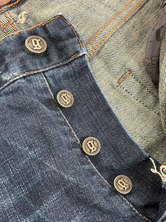 2010s John Galliano Blue Rebel Distressed Denim Jeans vuhiMKp 11