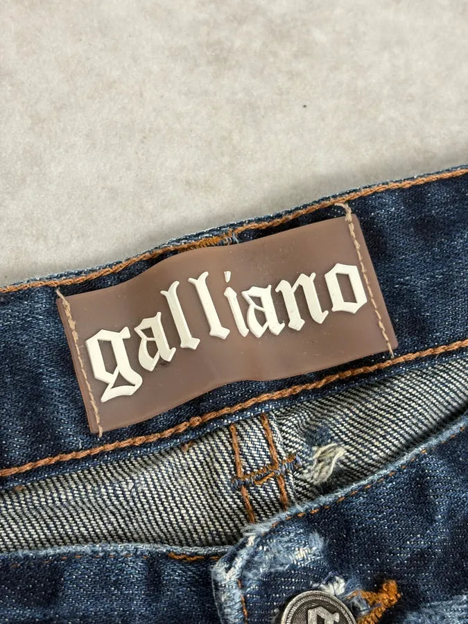 2010s John Galliano Blue Rebel Distressed Denim Jeans vuhiMKp 12