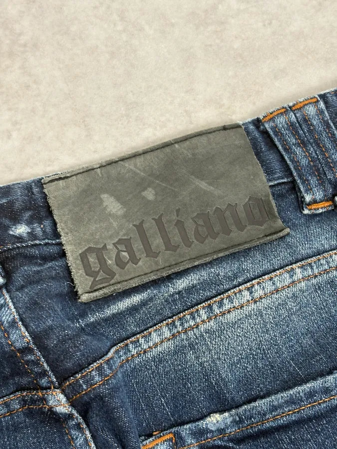 2010s John Galliano Blue Rebel Distressed Denim Jeans vuhiMKp 10