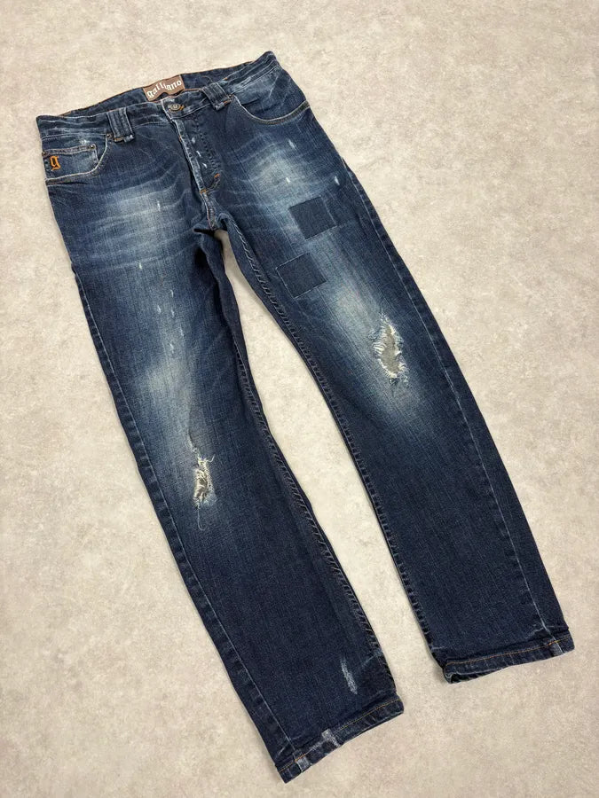 2010s John Galliano Blue Rebel Distressed Denim Jeans vuhiMKp 5