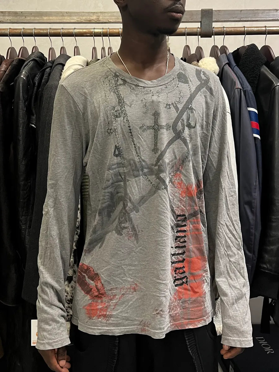2010s John Galliano Grey Faith Cross Longsleeves uUZCNDv 1