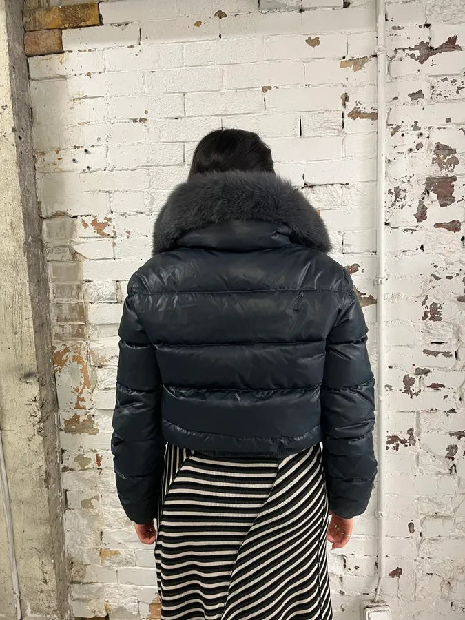2010s John Galliano Navy Extra Bomber Puffer Jacket xoyYrqU 1