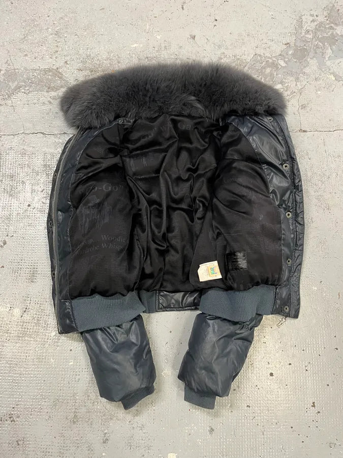 2010s John Galliano Navy Extra Bomber Puffer Jacket xoyYrqU 7