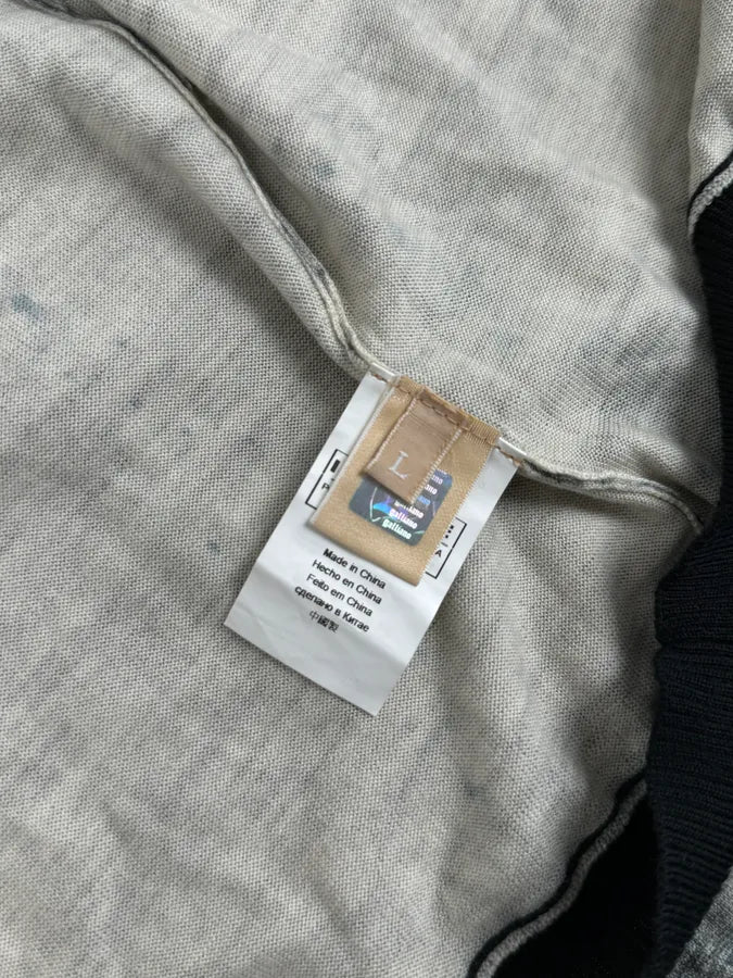 2010s John Galliano Wool White & Grey Newspapers Magazine Cardigan ERYRhss 9