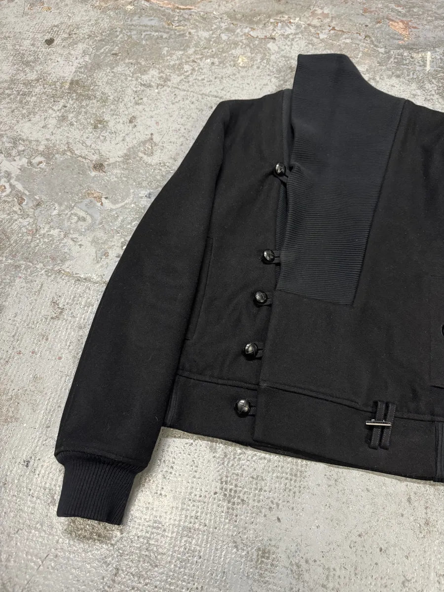 2010s Kris Van Assche Black Asymmetrical Wool Jacket pMiyvns 10