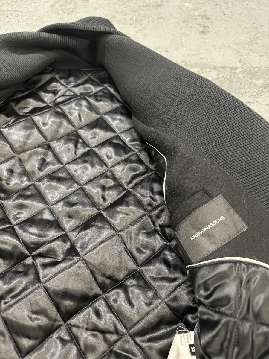 2010s Kris Van Assche Black Asymmetrical Wool Jacket pMiyvns 6