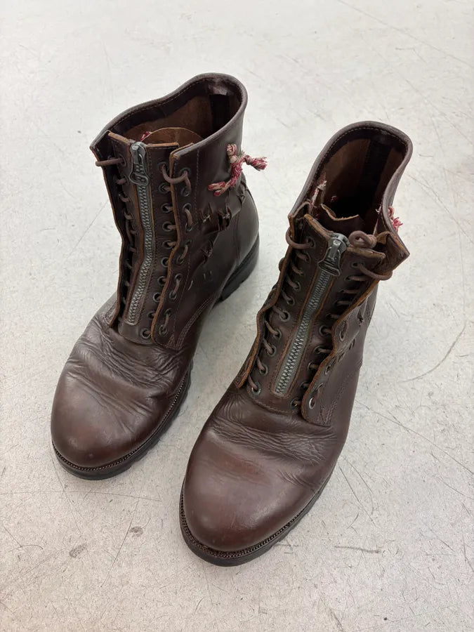 2010s Lanvin Brown Leather Laced Zip Boots ZauwzmW 2