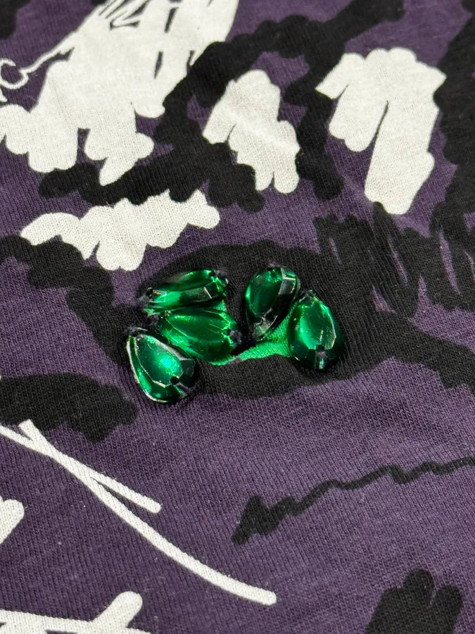 2010s Lanvin X H&M Purple Tiger Gems Graphic T-Shirt eClwqNT 7
