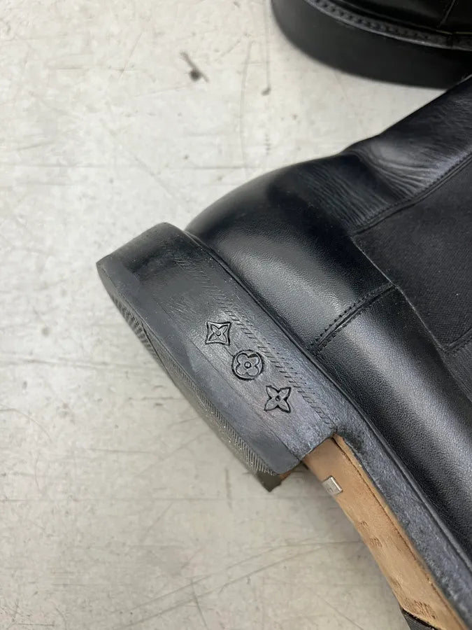 2010s Louis Vuitton Black Leather Chelsea Boots DqwIfIy 3