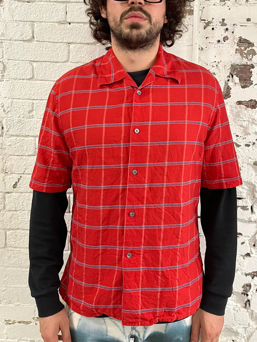 2010s Louis Vuitton Plaid Red Shirt Adbobco 1