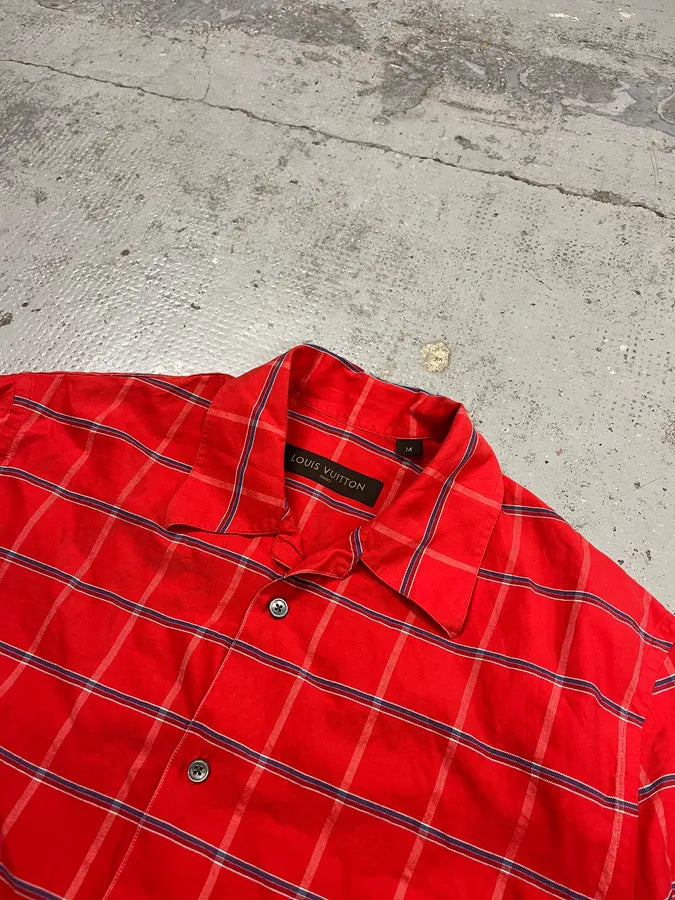 2010s Louis Vuitton Plaid Red Shirt Adbobco 3