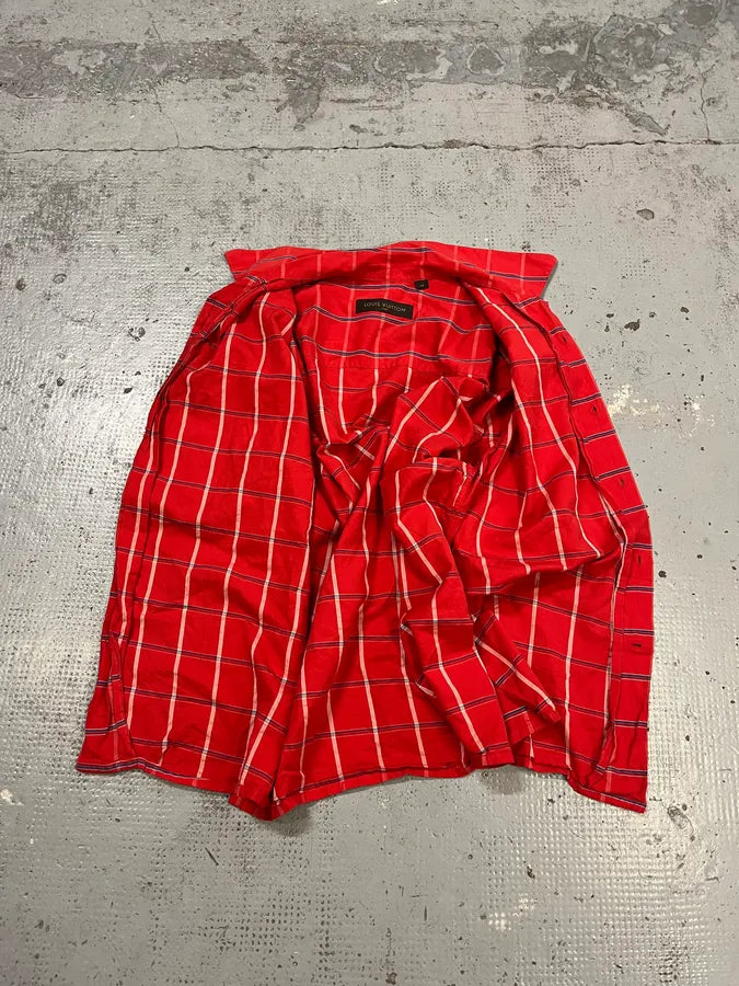 2010s Louis Vuitton Plaid Red Shirt Adbobco 6