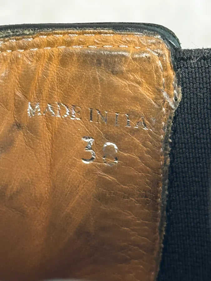 2010s Maison Margiela Black Nail Sole Leather Boots xJZClgX 7