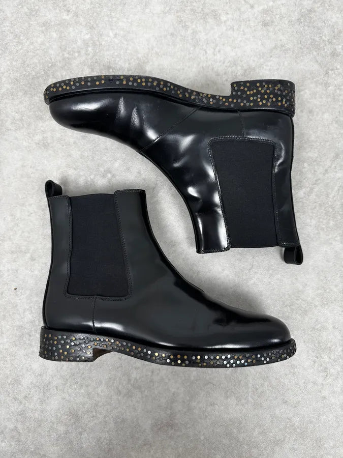 2010s Maison Margiela Black Nail Sole Leather Boots xJZClgX 1