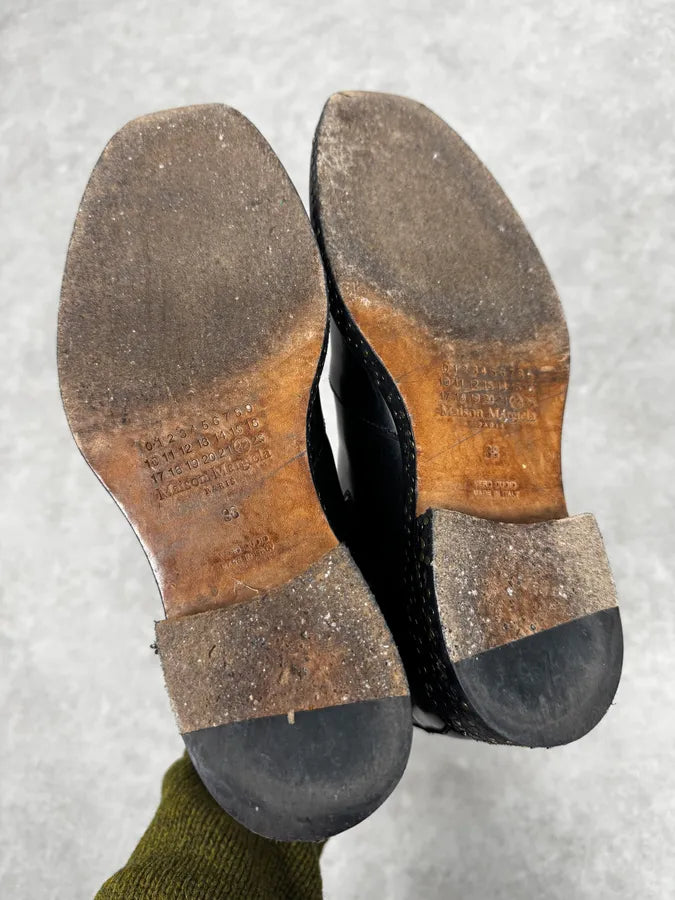 2010s Maison Margiela Black Nail Sole Leather Boots xJZClgX 5