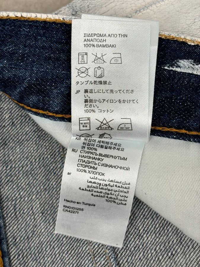 AW2012 Maison Margiela H&M White Painted Denim Jeans NiTkpIM 12