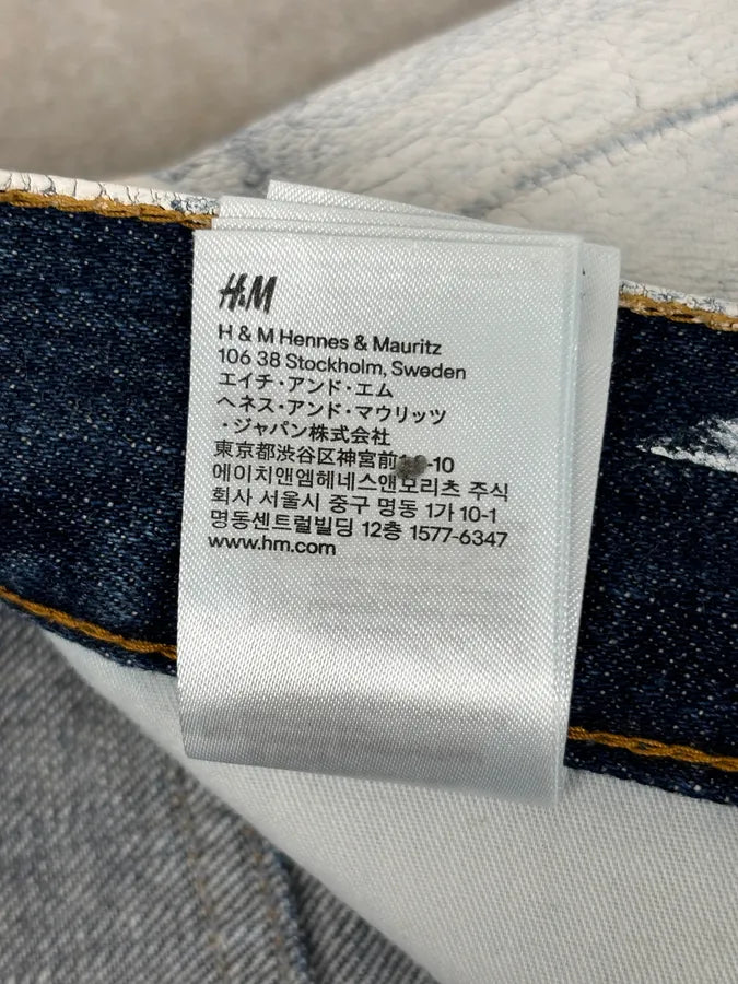 AW2012 Maison Margiela H&M White Painted Denim Jeans NiTkpIM 11